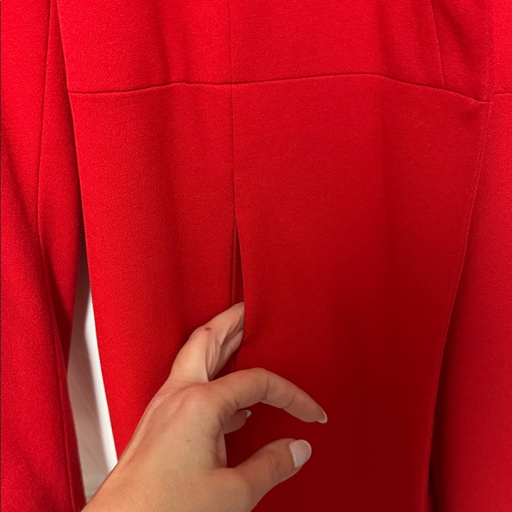 Zara Vibrant Red Longline Women's Blazer - Picture 3 of 5